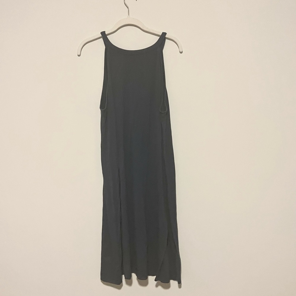 Dark blue cotton dress or swim cover up
